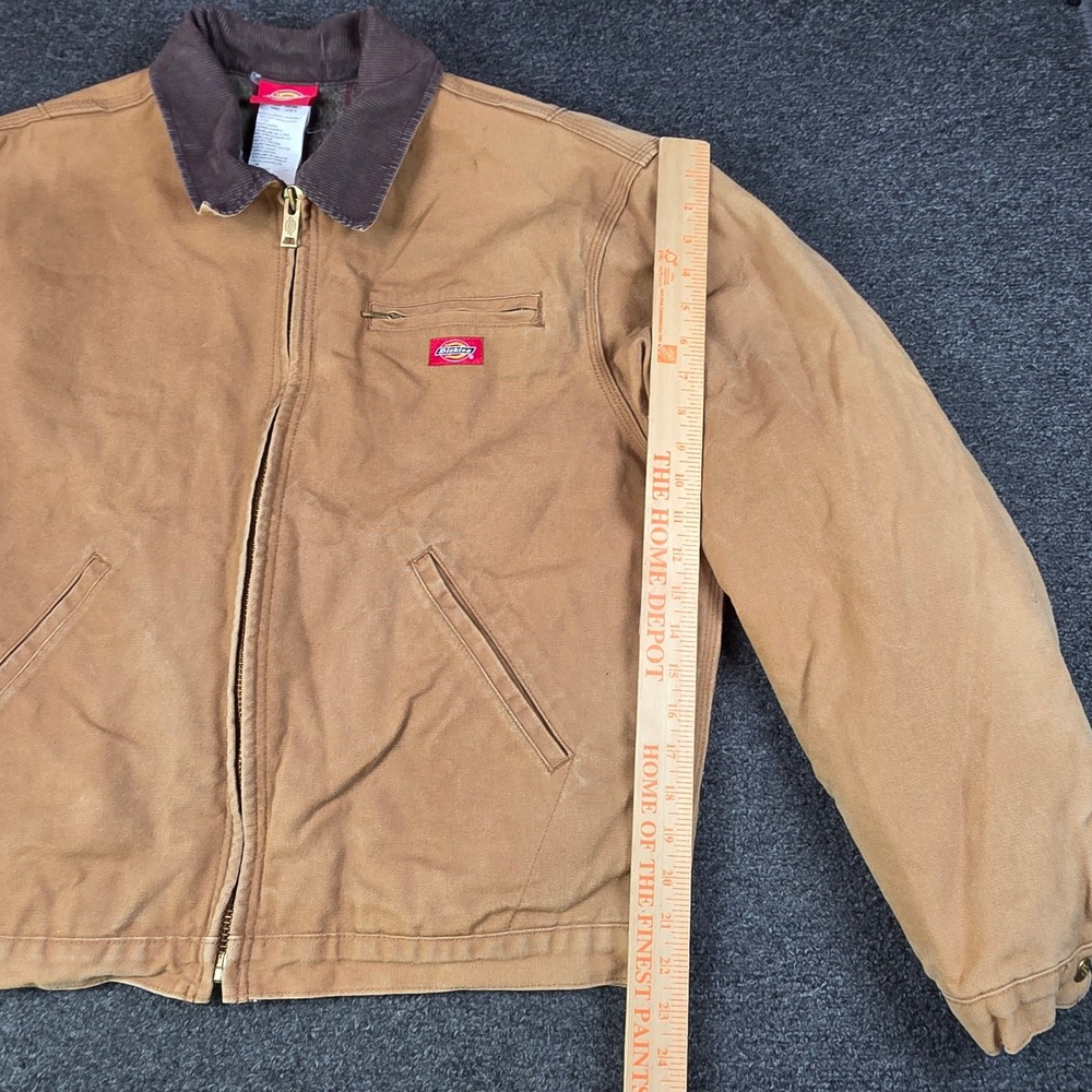 Dickies Duck Canvas Detroit Jacket Brown Mens Large Blanket Lined W535216 Work - Picture 5 of 9